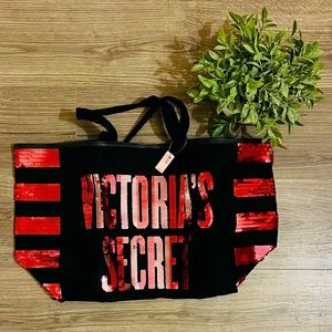 Victoria Secret Large sequin tote.